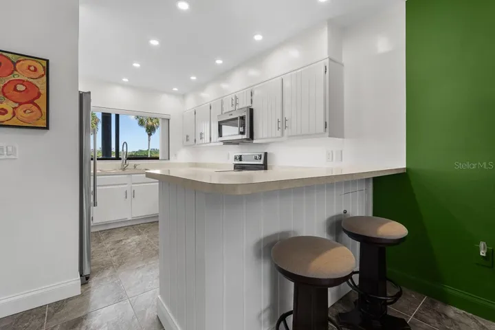 Kitchen bar with stools