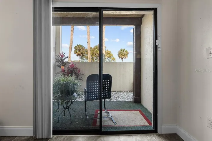 View to porch from second bedroom