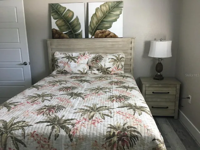 Bedroom on right side showing previous furniture layout.