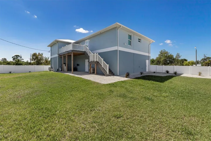 Nice sized fenced in backyard.