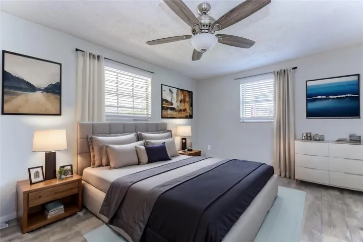 Bedroom virtually staged