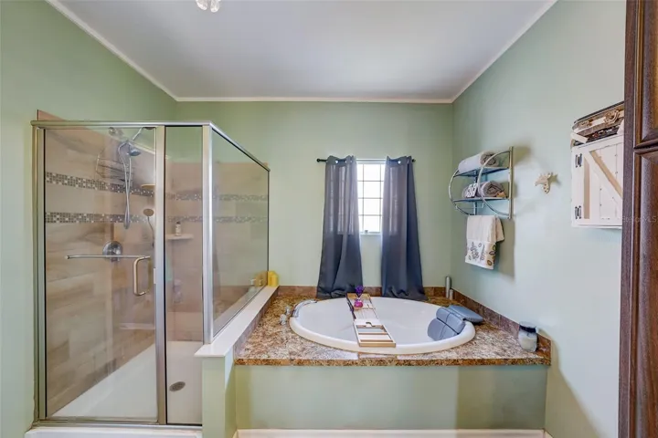 Garden Tub and Walk-In Shower