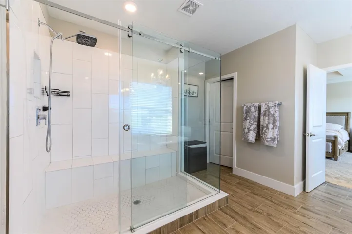 Supersized walk-in shower