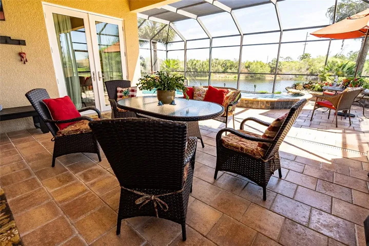 Covered pool area
