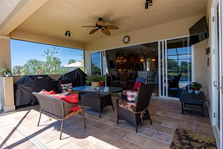 Covered pool area