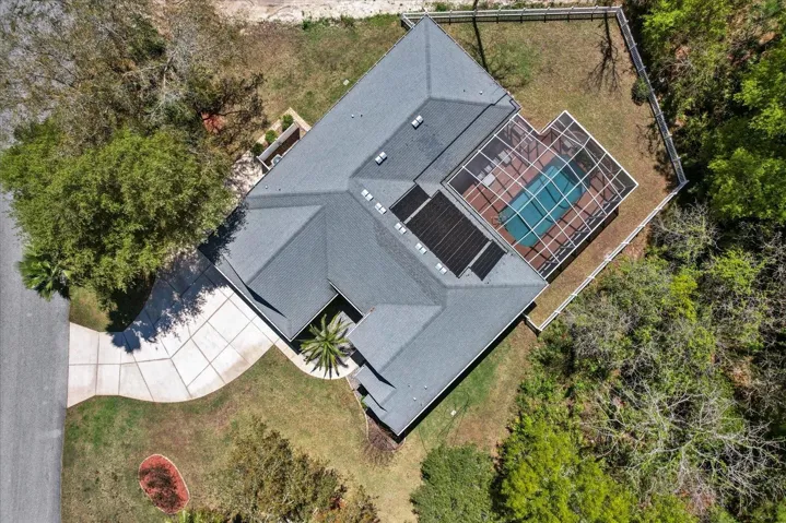 Aerial View...Lot has an Irregular Shape w/ Greenbelt Behind Home