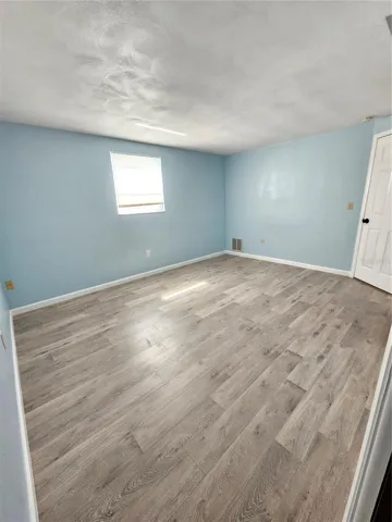 Primary Room. Photo taken from bathroom entrance.