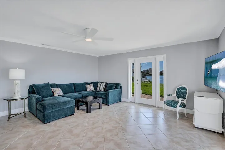 Looking out to the side patio