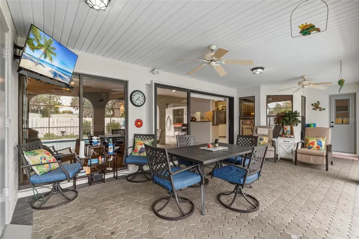 Lanai with sliders from living room and master bedroom