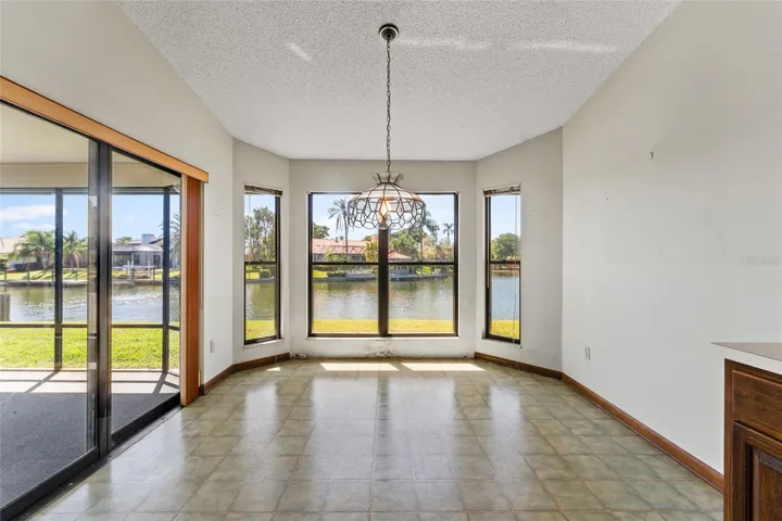 eat in kitchen with views of water