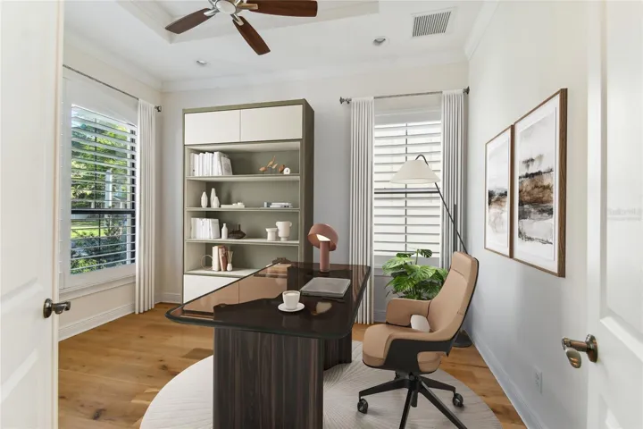Virtually Staged Photo-office/den