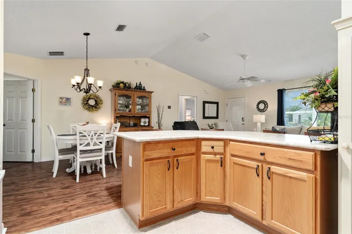 KITCHEN features breakfast bar capable of seating 4 persons.