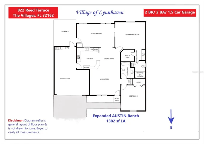 882 Reed Terrace, The Villages, FL - Expanded AUSTIN Ranch FLOOR PLAN