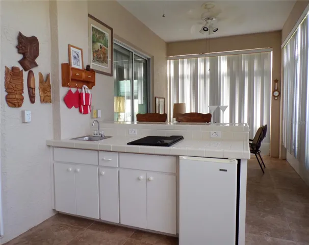 Sink, grill and fridge