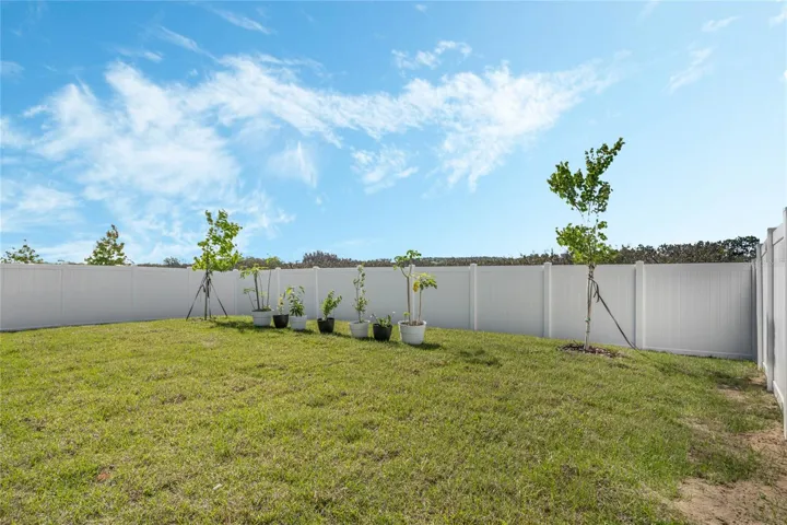 Fenced in Back Yard