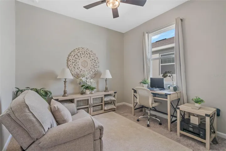 Bedroom #3 features a New Ceiling Fan
