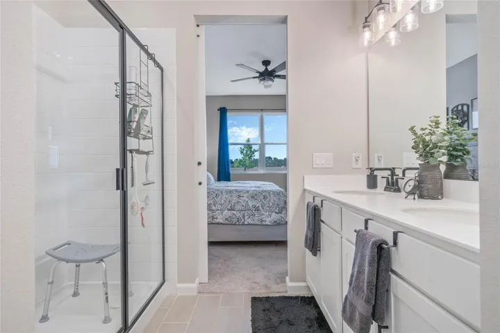 Walk in Shower with Tile Surround