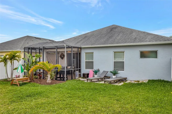 Fenced back yard