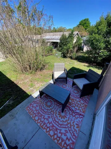 Back patio and yard.