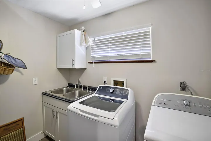 Laundry Room - 06X08 - with a Wash Sink and Shelving.