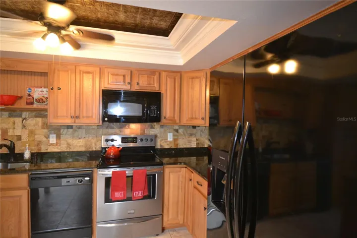 Kitchen lots of storage and tray ceiling