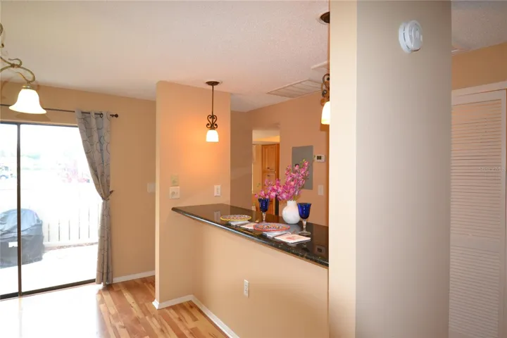 Dining to kitchen and Buffet counter
