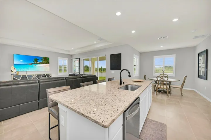 Expansive island, offering ample space for cooking, dining, and gathering.