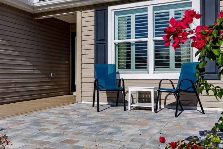 FRONT PORCH WITH BRICK PAVERS