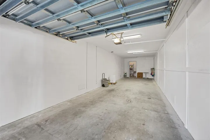 2 Car Tandem Garage with storage room in the back.