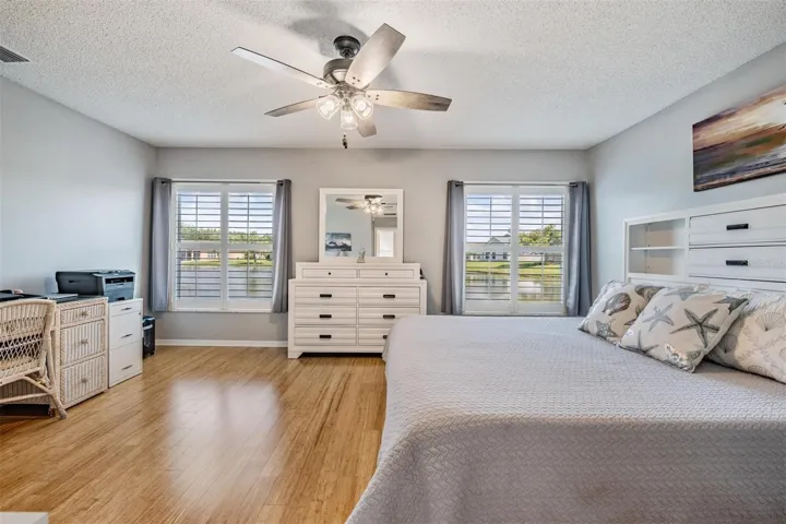 Oversized master bedroom with water views