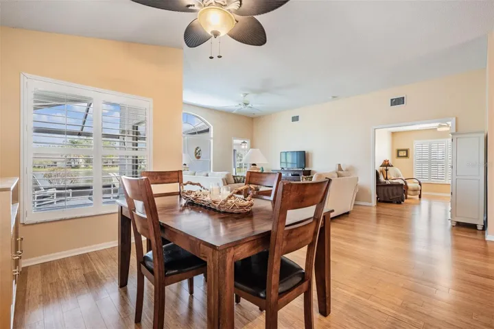 Plantation shutters throughout the home