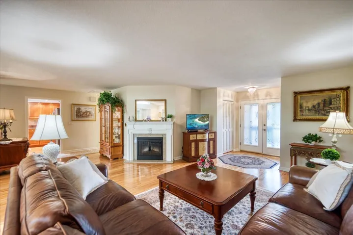 Fireplace feature & no popcorn ceiling ~