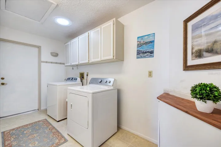 Large laundry room with access to garage~