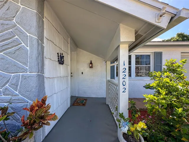 Small covered front porch.
