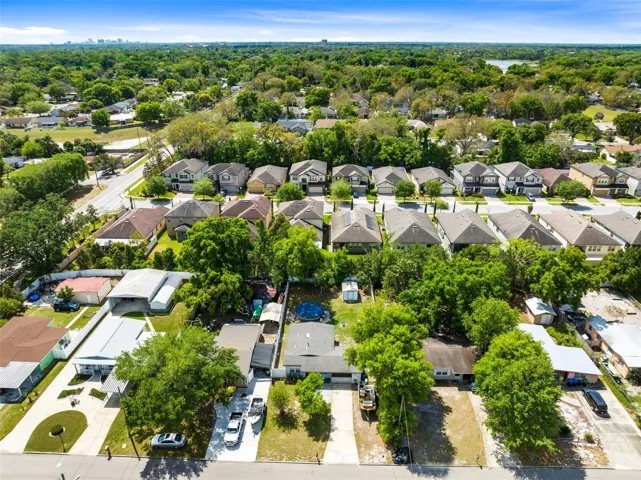 Aerial view of surrounding community.