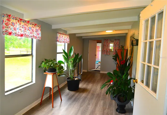 Enclosed porch with own AC