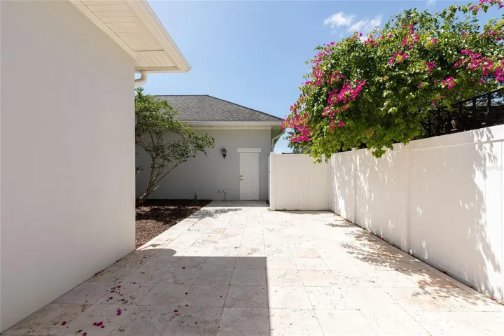 Travertine patio