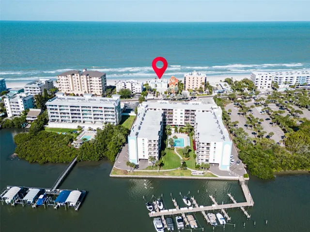 Located on the West side of Gulf Blvd! No crossing the street to get to the beach!