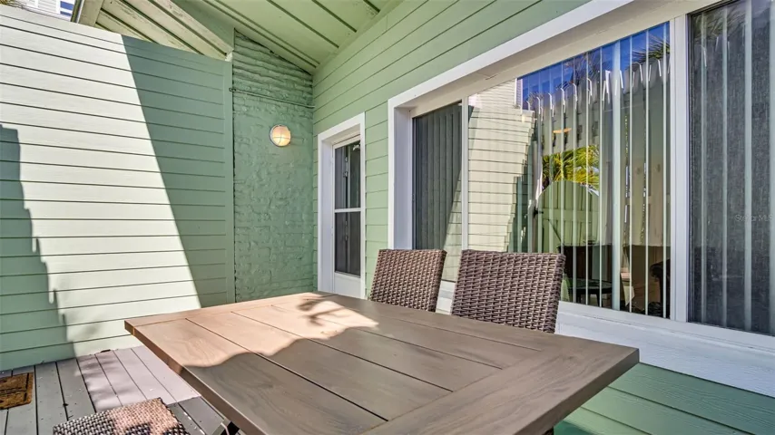 Private, fenced in terrace perfect for al fresco dining.