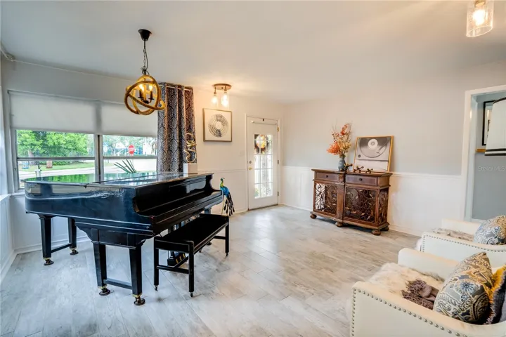 Large windows at the entrance provide lots of natural light