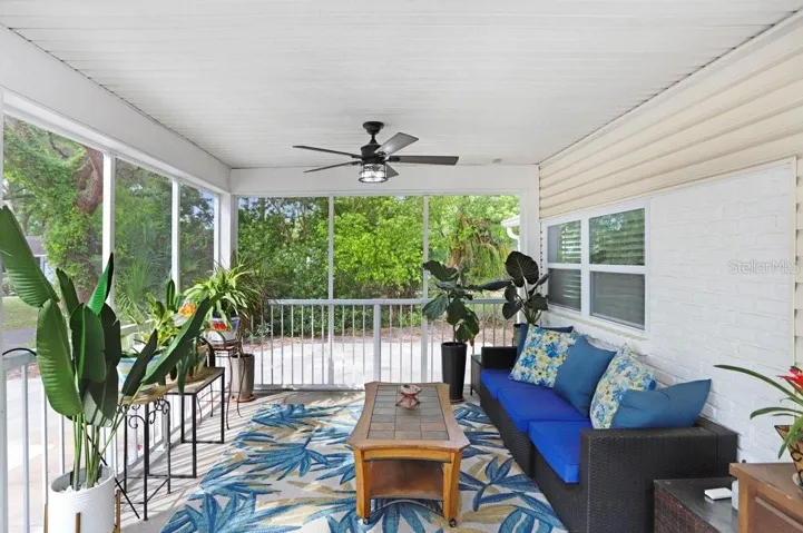 Screened-in Covered Front Porch