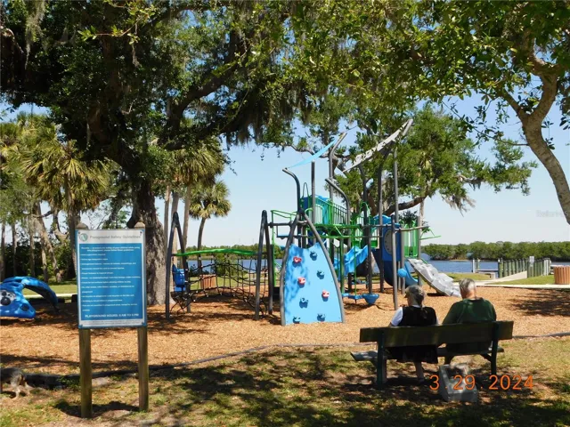 Playground under the majestic oak trees!