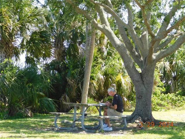 rest a spell under the shade along the Peace River