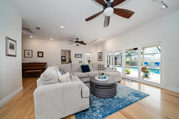 View of the pool from family room!