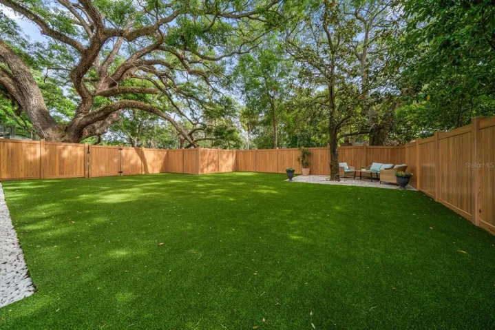 Back yard with sitting area!