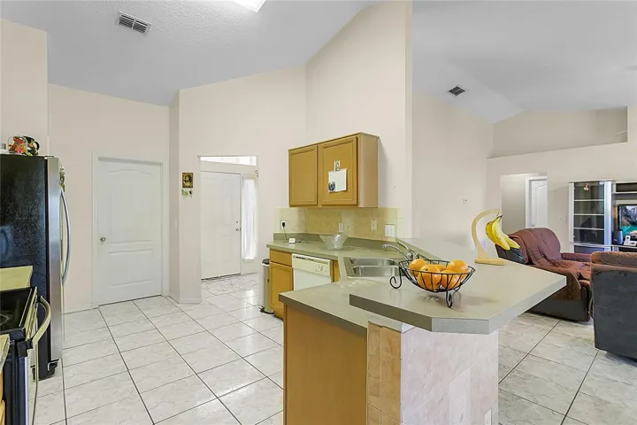 Open kitchen area