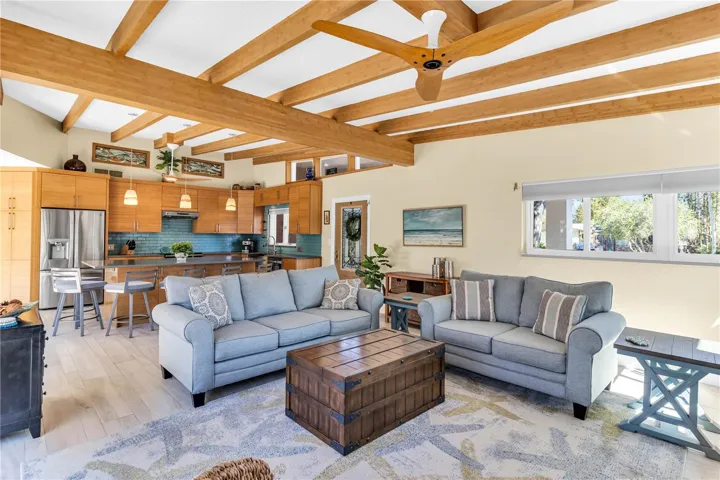 Formal living or family room with gas fireplace.