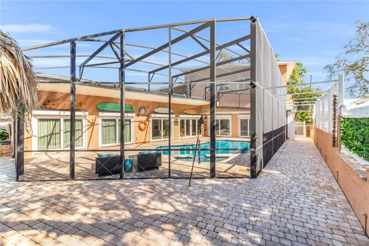Pool from backyard