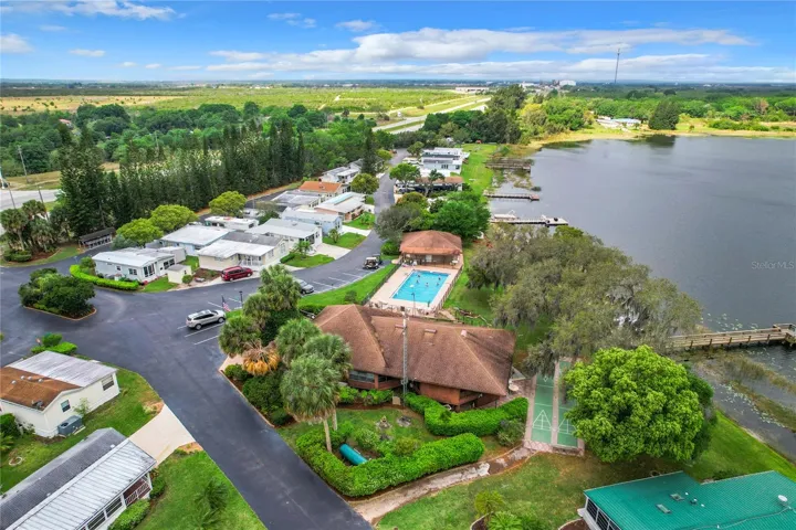 Clubhouse, shuffleboard and pool