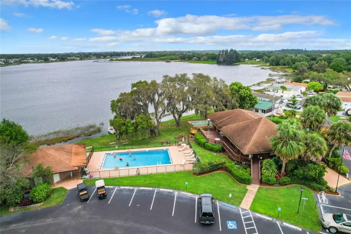 Pool located right on the lake
